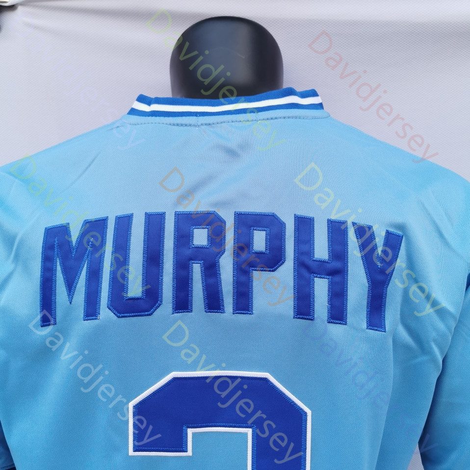 Dale Murphy Jersey 1980 Red Mesh BP 1982 Grå Pullover 20th Navy White Cream Player Fans Version Storlek S-3XL