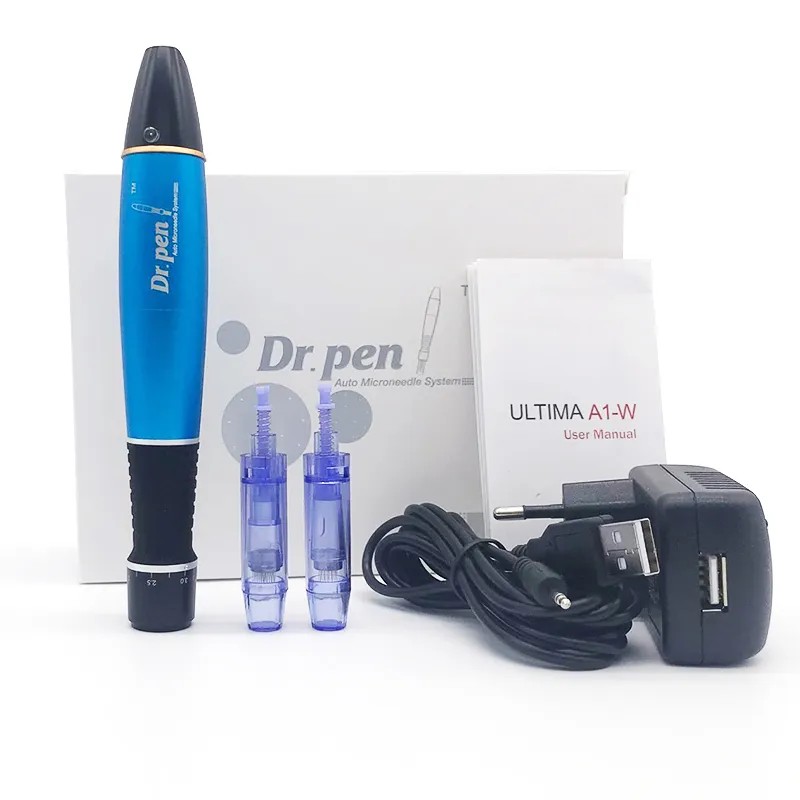 A1W Toptan Dermapen Profesyonel İğneli Elektrik Kablosuz Dr Derma Pen A1 Cilt Güzellik Bakımı Mezo Terapisi Mikroneedling Araçları Yüz Cilt Gençleştirme Kiti