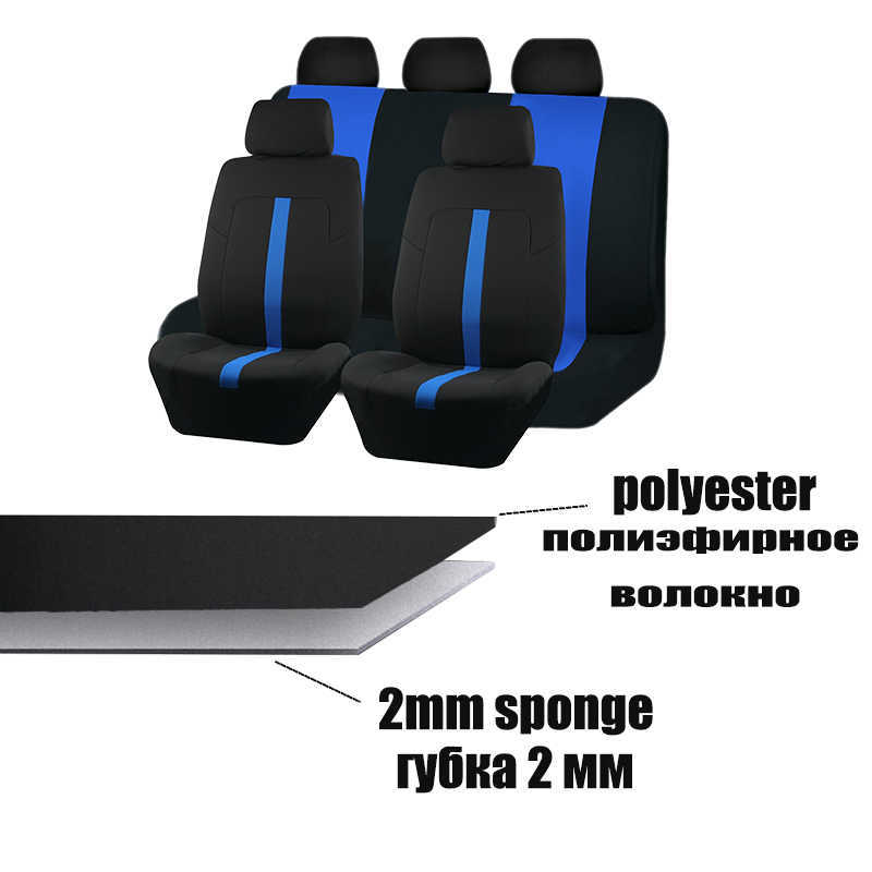 New Upgrade 2/5/7 Seat Covers for Car Universal Size Sporty Design Polyester Car Seat Covers Fit for Most Car Suv Truck Van