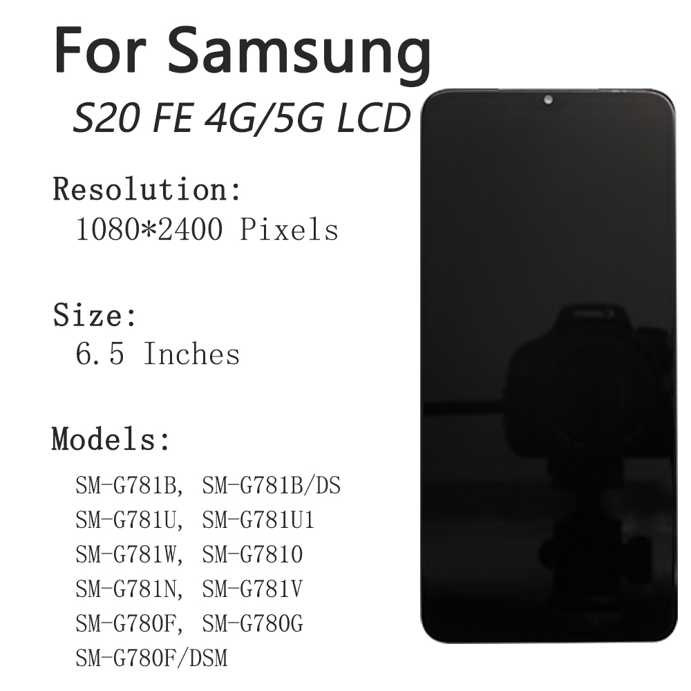 SAMSUNG GALAXY S20 FE 5G LCDディスプレイSM-G780F/DSMタッチスクリーンアセンブリSAMSUNG S20FE LCD SM-G781B/DSディスプレイSM-G7810交換部品のオリジナル