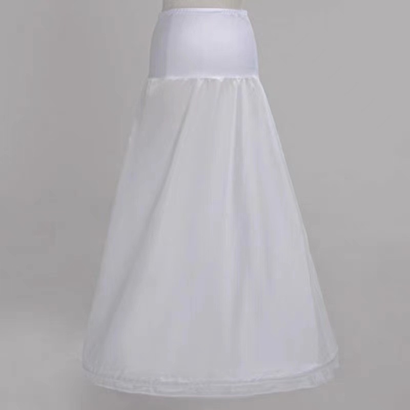 Partihandelspris 1 Hoop Bone Elastic midja Petticoat för brud sjöjungfru bröllopsklänning Crinoline Slip underskirt i lager