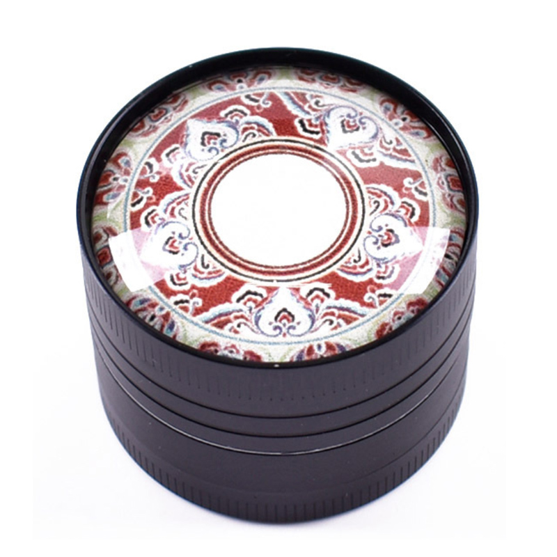 Partihandel 3D Tobaks Herb Grinder Rökning Metal Hand Automatiska slipmaskiner Skärblad Svarta enhet Multi Design MASKOR 50mm 40mm 30mm Röktillbehör