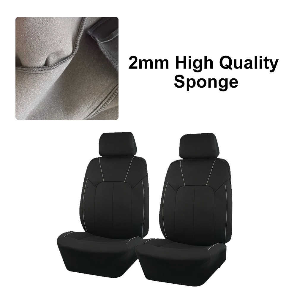 Novo upgrade Black Universal Seat Capas para carro 2+1 Tipo de tampa de assento de carro dividido poliéster de alta qualidade com airbag compatível com o airbag