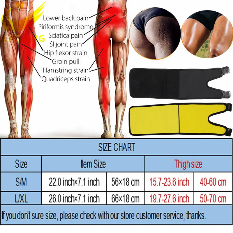 Waist Tummy Shaper LAZAWG Leg Belt Sweat Thigh Trimmer Sweat Band Leg Slimmer Weight Loss Neoprene Gym Workout Corset Thigh Slimmer Tone Legs Strap 231115