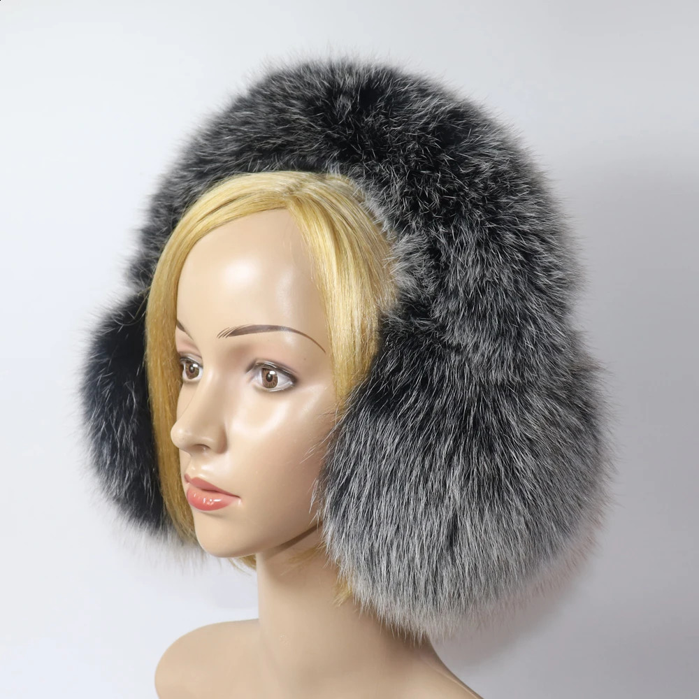 Ear Muffs Real Fur Earmuffs For Winter Women Warm Natural Raccoon Girls Warmer äkta halsdukar Plush Muff 231116