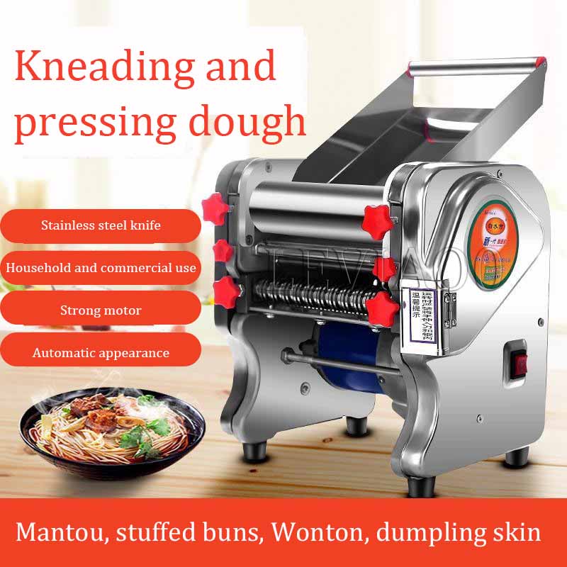 Electric Noodle Machine Kneading Machine Stainless Steel Household Dough Roller Tablet Press Cutting Machine