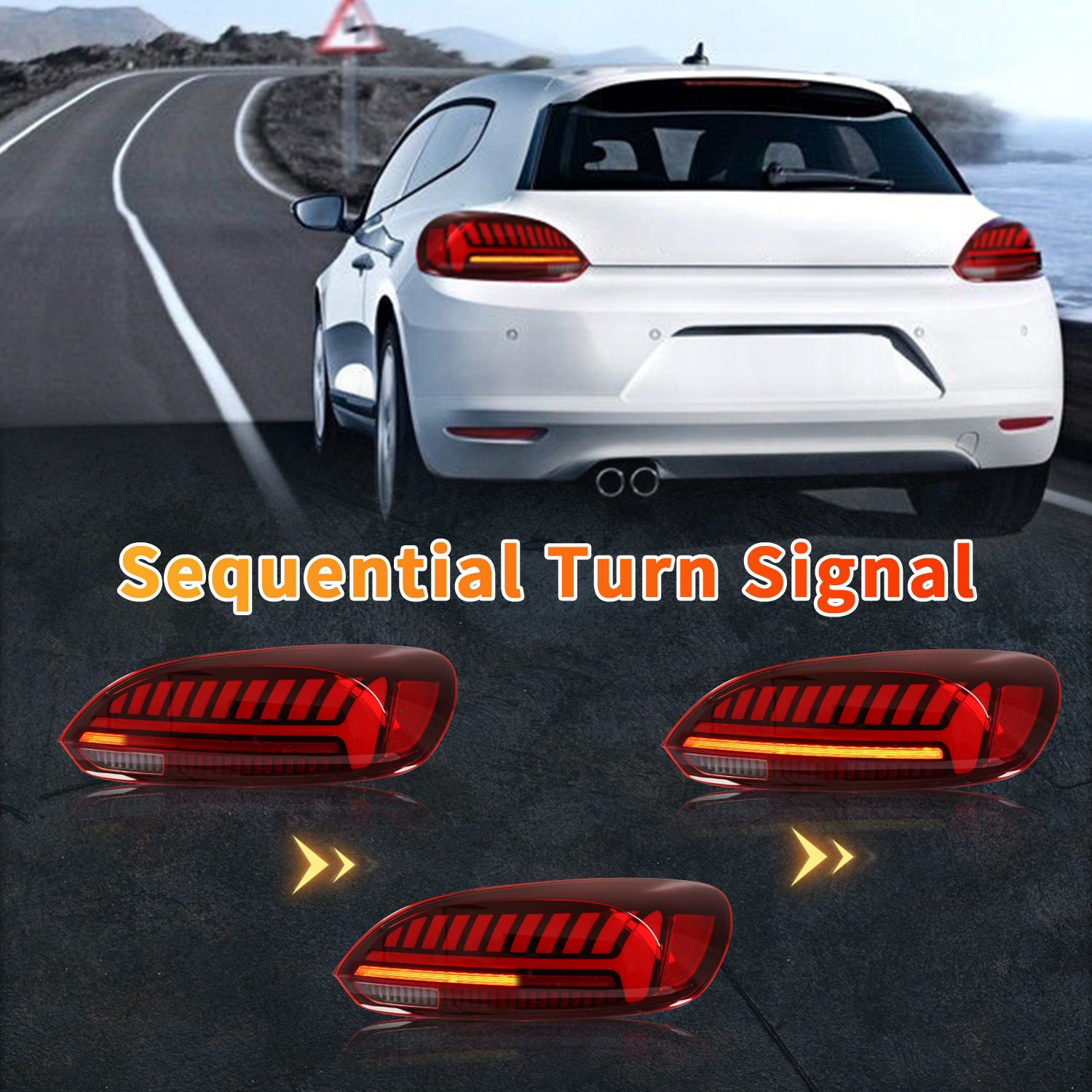 Auto Waren Rücklicht für VW Scirocco 2009-2013 Bremse Rücklichter Hinten Lampe LED Signal Rückfahr Parklichter