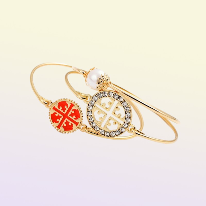 Brazaletes de flores huecas de Metal y cristal para mujer, joyería de moda 2021, pulseras con colgante de perlas, brazalete de esmalte egipcio, bisutería, nuevo diseño 37012117