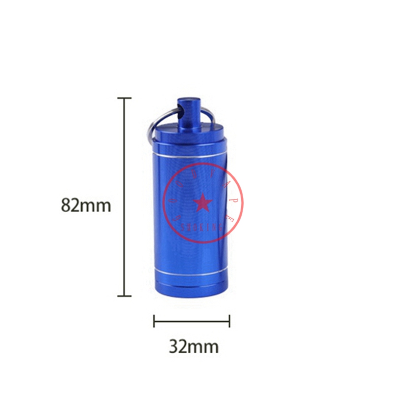 Neueste bunte Mini-Aschenbecher aus Aluminiumlegierung, tragbar, Schlüsselanhänger, Kräuter, Tabak, Zigaretten, Zigarrenhalter, Asche, Ruß, Siegelbehälter, Auto-Taschenaschenbecher