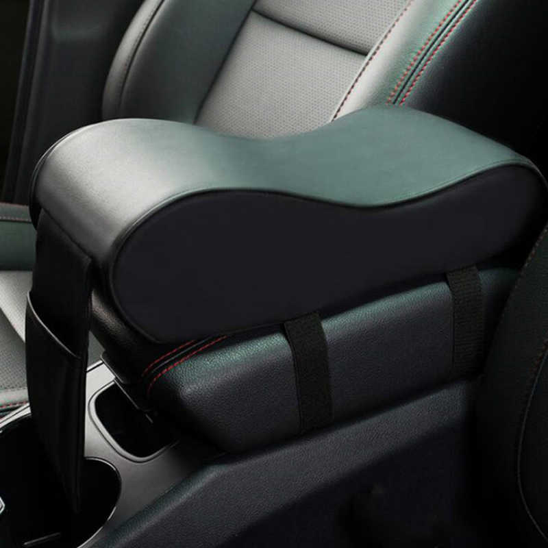 새로운 Autoplus Universal Center Console Armrest Pillow Pad Car Armrest Cushion 소프트 메모리 폼 전화 홀더 저장 포켓 백