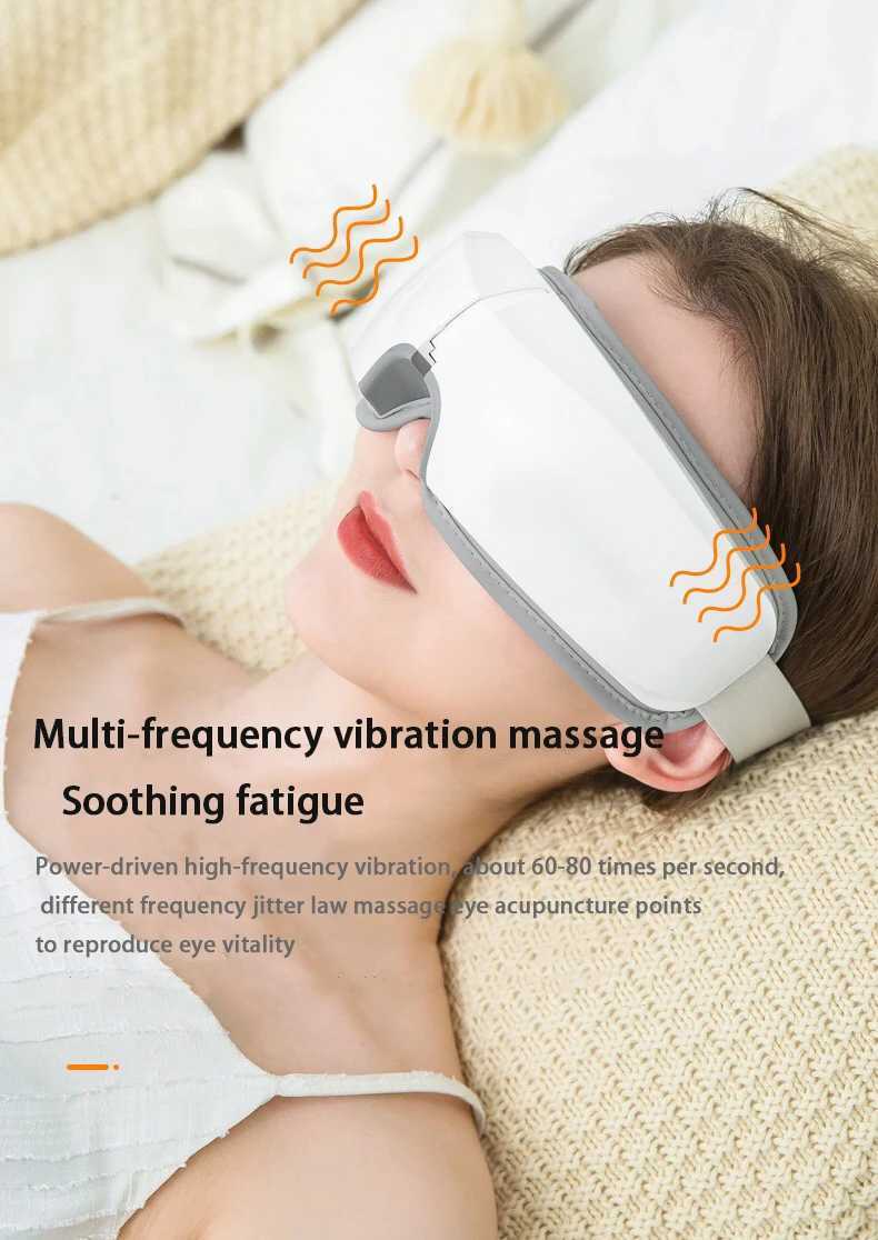 Sleep Masks Eye Massager 4d Smart Airbag Vibration Care Instrument Hot Compress Bluetooth Massage Glasses Fatigue Pouch & Wrinkle 231116