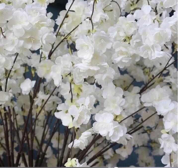 Planta de simulación de cerezo, árbol de flores simuladas falsas, decoración para sala de estar, Hotel, boda, muebles de fiesta en casa, 4 Uds.