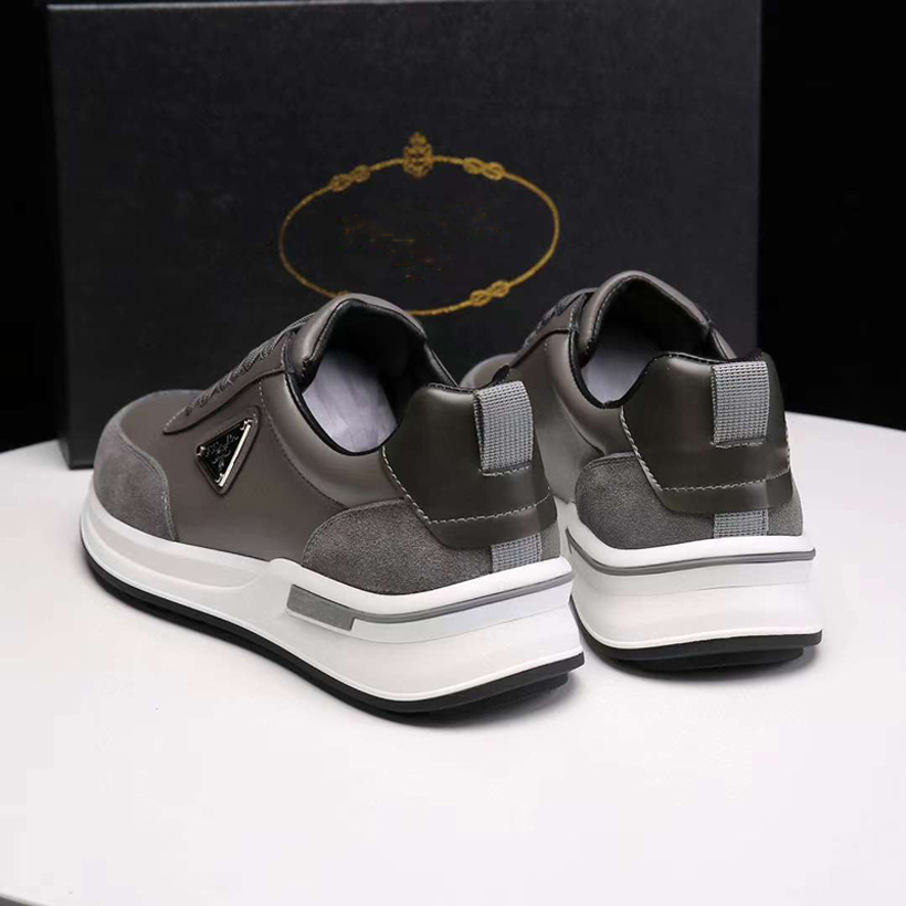 Berömda män märke casual skor flyblock som kör sneakers Italy förfinade låga toppar elastiska band onyx harts svart vit läder designer som strider sportskor box eu 38-45