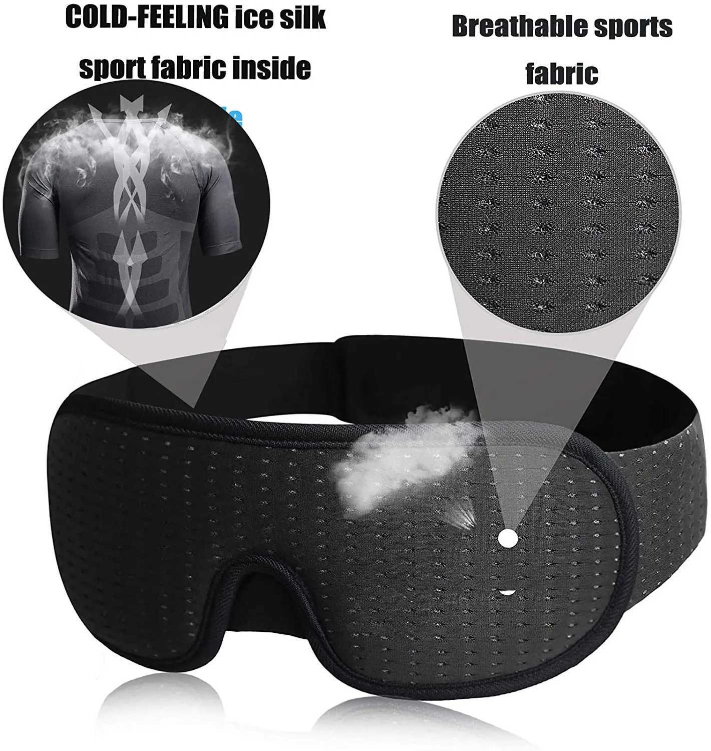 Sleep Masks 3D Mask for Eye Lights Blockout Soft Padded Sleeping Fabric Cover Shade Blindbind Eyepatch 231116