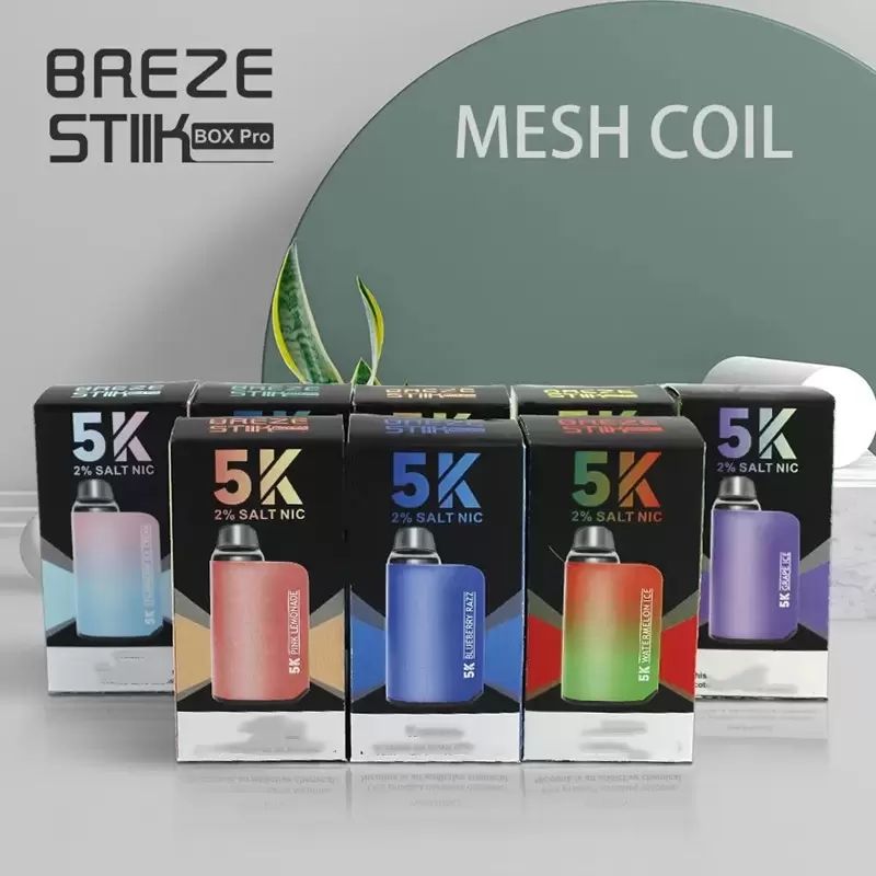 Breze Stiik 5000 sbuffi sigaretta elettrica usa e getta vape usa e getta Baccelli monouso 5000 sbuffi vapes