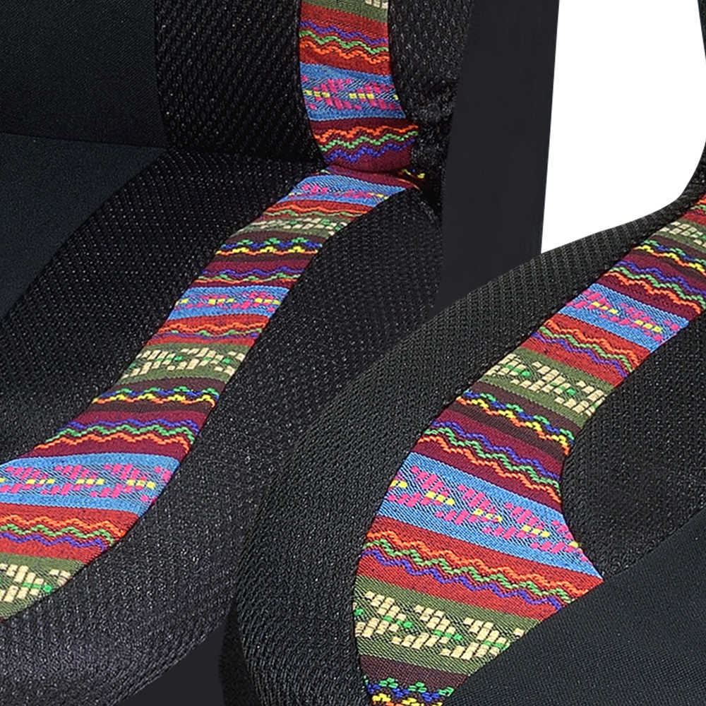 Nouvelle mise à niveau universelle maille respirante et lin coloré cousu Polyester tissu housses de siège de voiture ensemble protecteur de coussin de siège