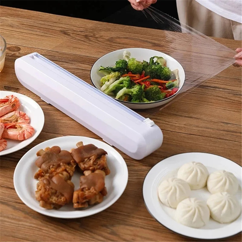 Other Kitchen Tools Professional Vacuum Sealer Machine Automatic Food Plastic Wrap Cutter Dispenser High Quality Household Packaging 231116