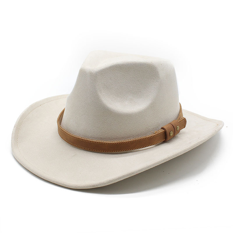 Chapeaux Fedora de cowboy en daim pour femmes, chapeau en feutre à large bord pour hommes et femmes, Fedoras automne hiver, mode décontractée Trilby extérieur chaud, casquette Jazz Top Caps 6 couleurs