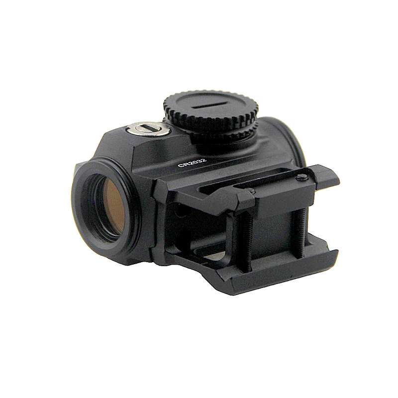 전술 1x22 태양 광학 2 Moa Red Dot Sight Hunting Riflescope 라이저 마운트가있는 멀티 코팅 된 렌즈 범위