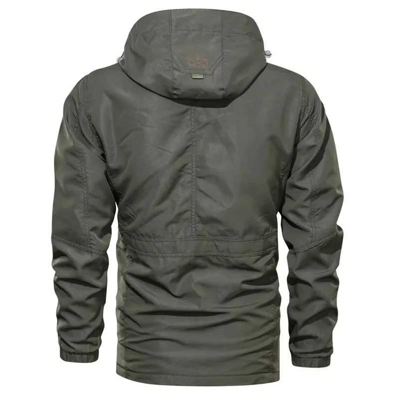 Kurtki męskie 2024 Nowa jesień zimowa kurtka taktyczna amerykańska armia M65 Wojskowe Trench Trench Coats z kapturem Casaco Masculino Windbreaker J231116