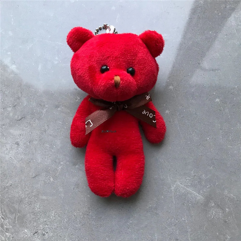 دمى Plush Little Bear المحشو سلسلة زفاف السلسلة الرئيسية Doll Wedding Decoration 231116