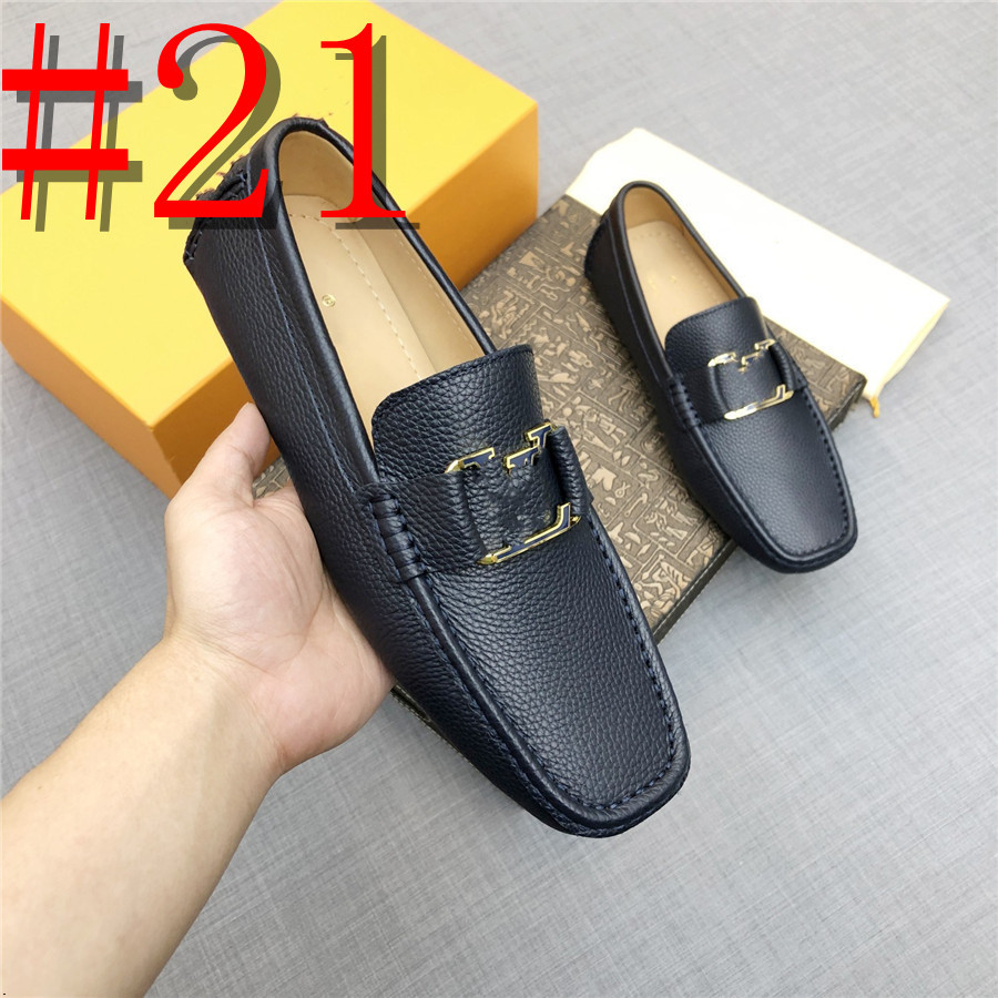 43Model Top Quality Designer Men Loafers Shoes Ruxurious Boat Shoes Мужские мокассинс 2023 Новая модная туфли Slip On Walking Flats Кожаный мокассин Homme