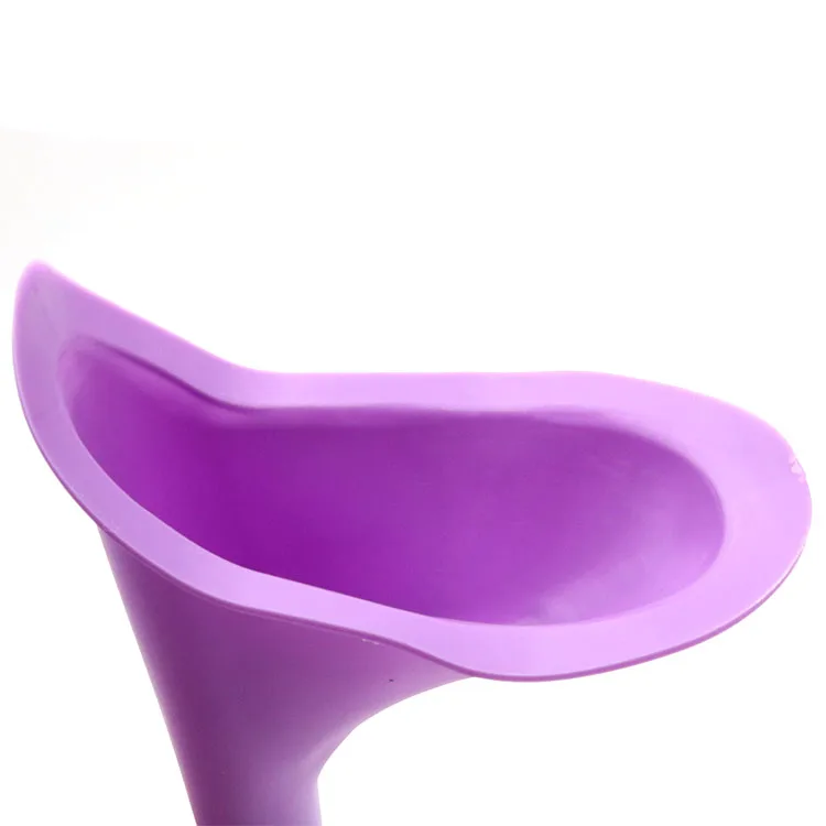 Urinol feminino para viagem ao ar livre, acampamento, portátil, feminino, silicone macio, descartável, dispositivo de micção