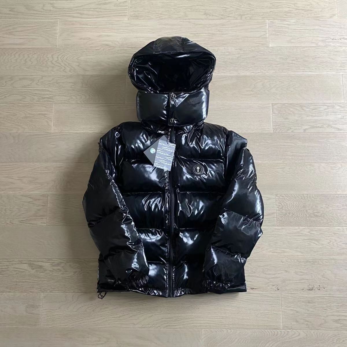 Men's Designer Jacket Winter Warm Windproof Down Jacket Shiny trapstar track Jackets xS-XL size couple TRAPSTARf New Clothing The hat is removable