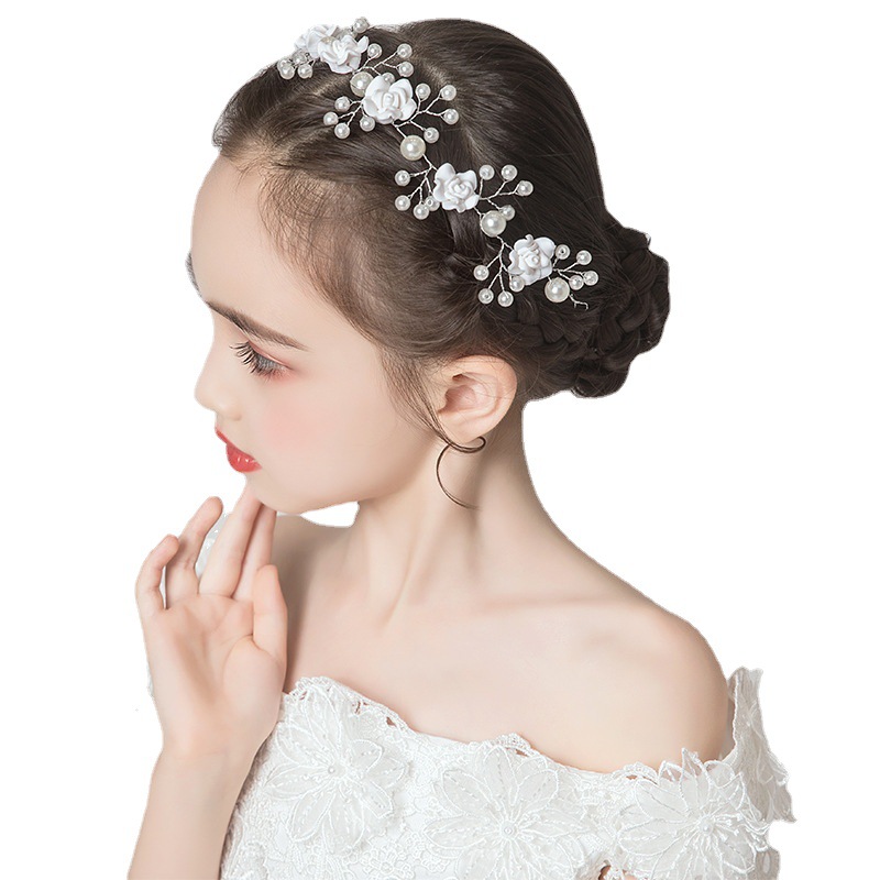 Accessoires de tête de filles de fleurs manuelles exquises, accessoires pour enfants pour les mariages, diadèmes pour filles