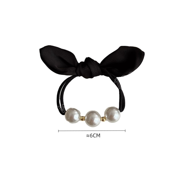 Modekvinna Big Pearl Hairbands Korean Style Hairband Scrunchies Girls Ponytail Holders Rubber Band Hårtillbehör