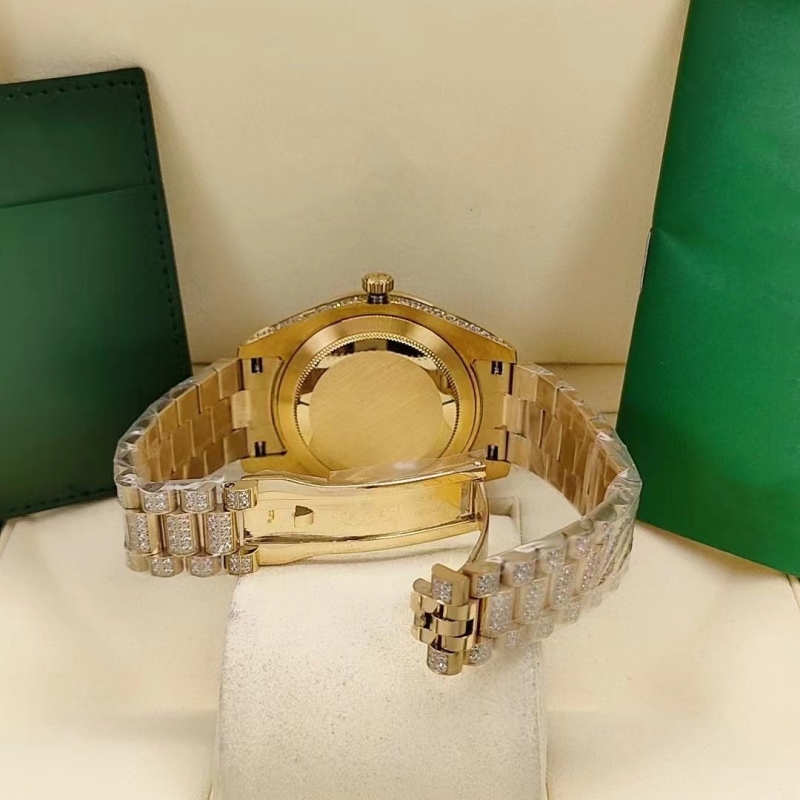 Orologio da uomo meccanico completamente automatico misura 44 mm bellissimo diamante con perline specchio in zaffiro funzione impermeabile da uomo come a273f