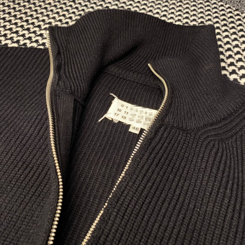 Designer Jackets Men's Turtleneck Wool Zipper Coat Fall and Winter Knitted Sweater Jacket