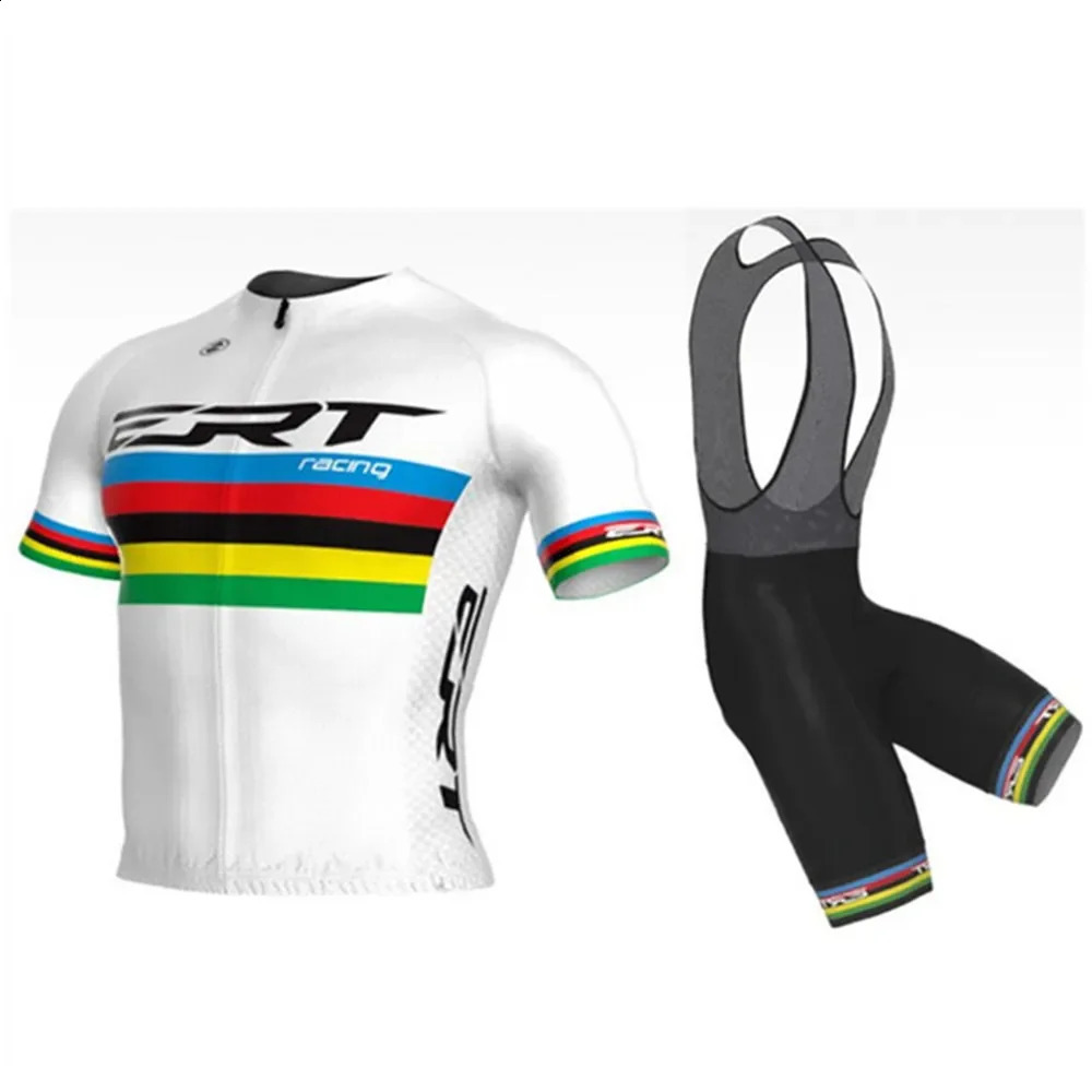 Rowerowe koszulki Zestawy Brazylia Racing Jersey Set Summer Men Men Odzież z krótkim rękawem Oddychane koszule rowerowe