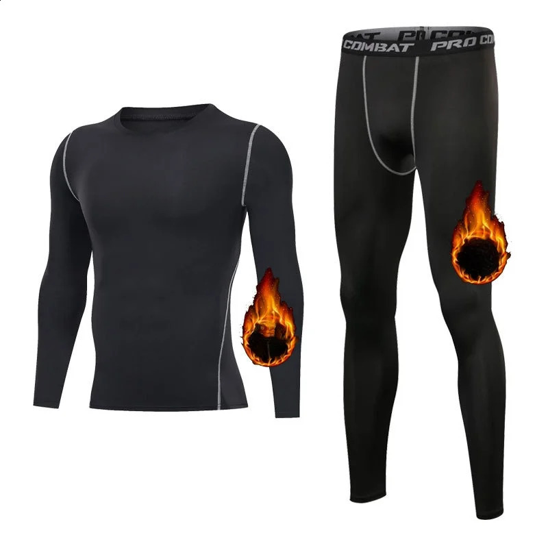 Overige sportartikelen Winter Heren Thermisch ondergoed Set Eerste laag Lange onderbroek Ski Motor Basketbal Sport Compressie Sneldrogend S3XL Warm pak 231116