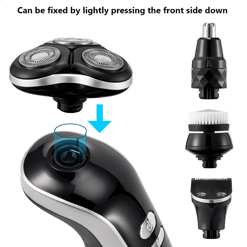 Shavers Electric Electric Shaver for Men 4D Electric Beard Sripper USB قابلة للشحن قاطع الشعر القاطع الشعر الكبار للرجال 231116