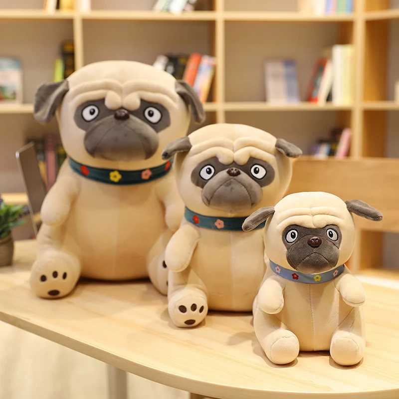 Bonecas de pelúcia Pelúcia Pug Brinquedos Simulação Boneca de Cachorro Soft Stuffed Animal Shar Pei Pug Travesseiro de Pelúcia Crianças Brinquedo Macio Lifelike Cartoon Dolls Girl GiftL231117