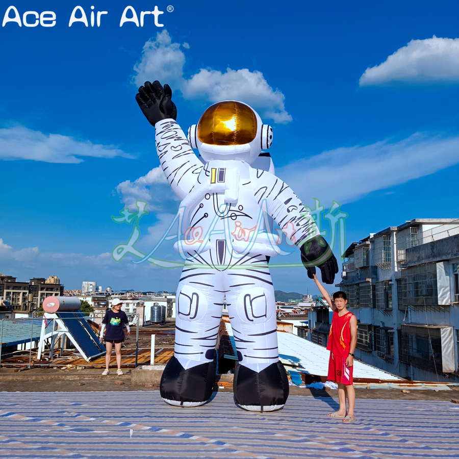 5MHアウトドアジャイアントインフレータブルスペースマンインフレータブル宇宙飛行士キャラクターモデル広告用エアブロワー付きモデル