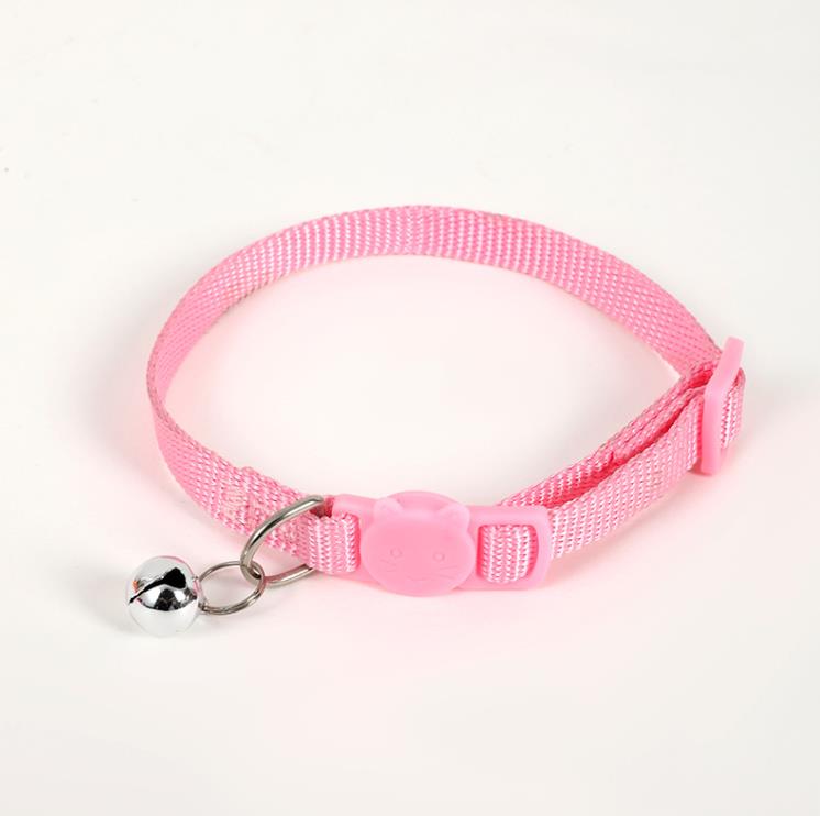 Dog Collars Nylon Quick Release Safe Buckle Adjustable Breakaway Cat Collar With Bell SN4125