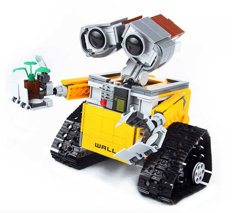 كتل Wall e Classic Movie Robot Diy Building Builds Toys Toys Bricks Hompts for Kids Children Wall-e Technical Kawaii