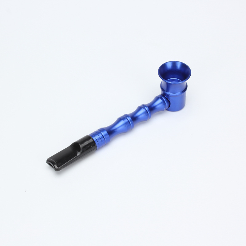Smoking Pipe Metal bamboo transparent pipe, aluminum alloy bamboo horn, straight portable cigarette holder