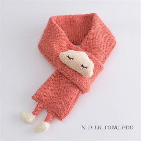 Children's scarf scarf warm boys and girls in autumn and winter thick small scarf baby knitted scarf cartoon baby scarf