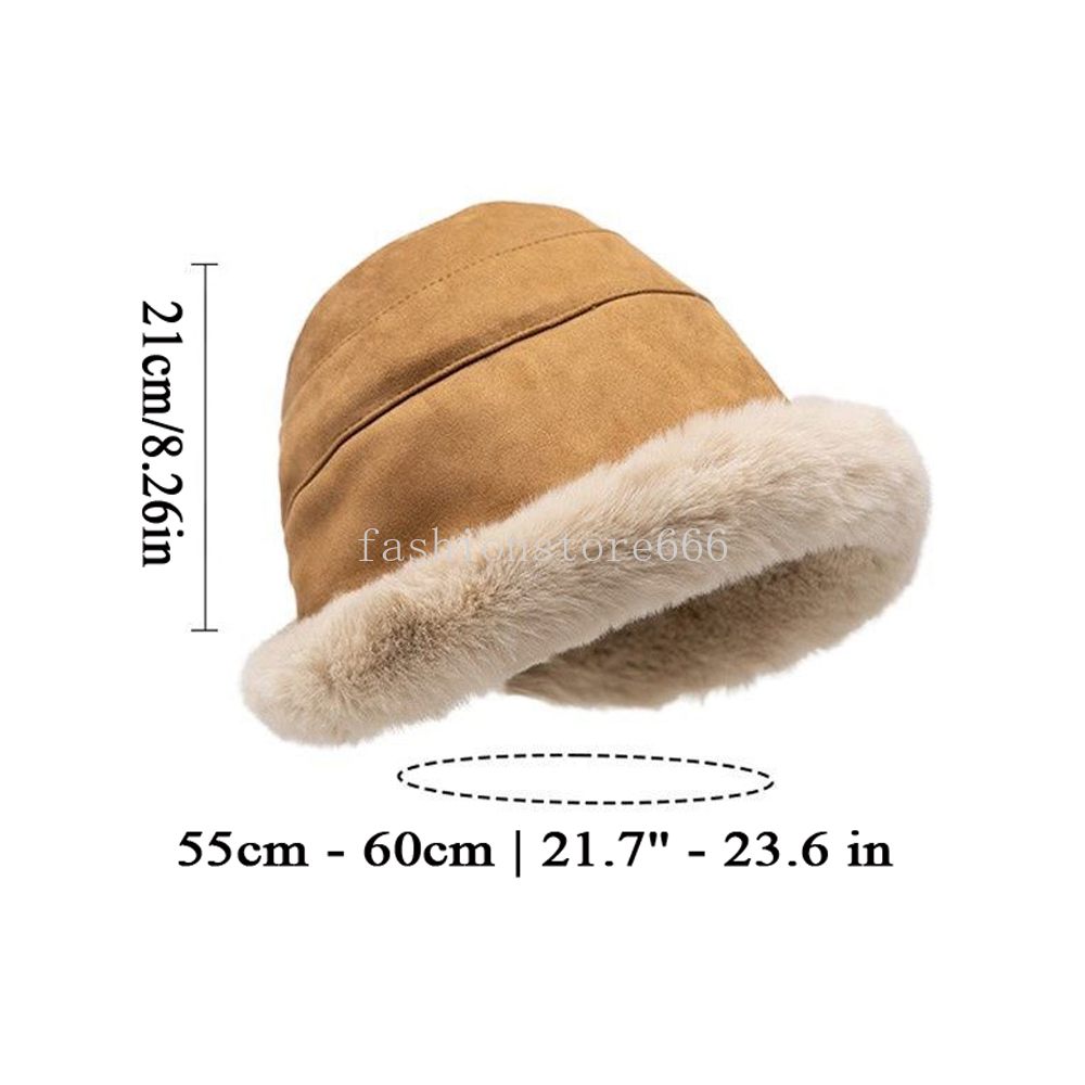 Chapeau seau doux et épais avec bord en peluche, à la mode, chaud, pour l'extérieur, de pêcheur, tendance, coupe-vent, Panama, pour dames, nouvelle collection