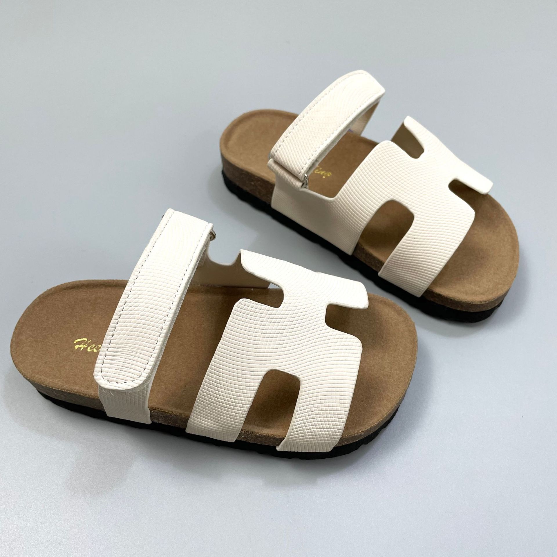 Summer Children Cork Slippers Fashion Boys Girls Non-Slip Soft Bottom Sandals Ins Kids Outdoor Beach Talltor S0285