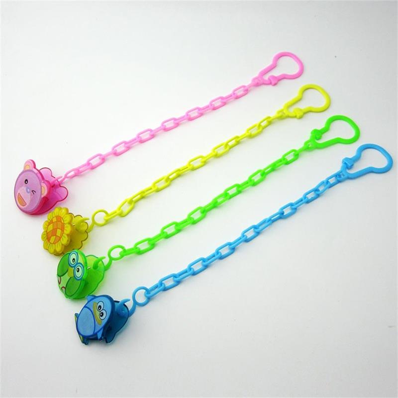 Cartoon Plastic Baby Pacifier Clip with Buckle Pacifier Chain Dummy Clip Nipple Holder Children Soother Holders