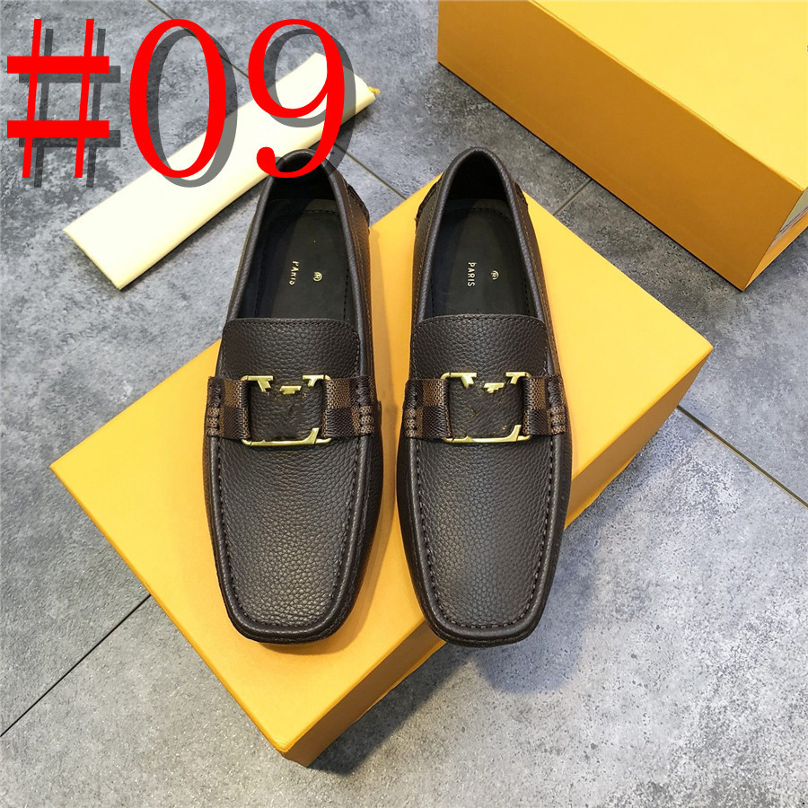 40 Model Tasarımcı İtalyan Erkek Loafers Ayakkabı Ayrıntılı Lüks Marka Yaz Erkekler Loafers Orijinal Deri Moccasins Hafif Nefes Alabilir Kayma Tekne Ayakkabıları