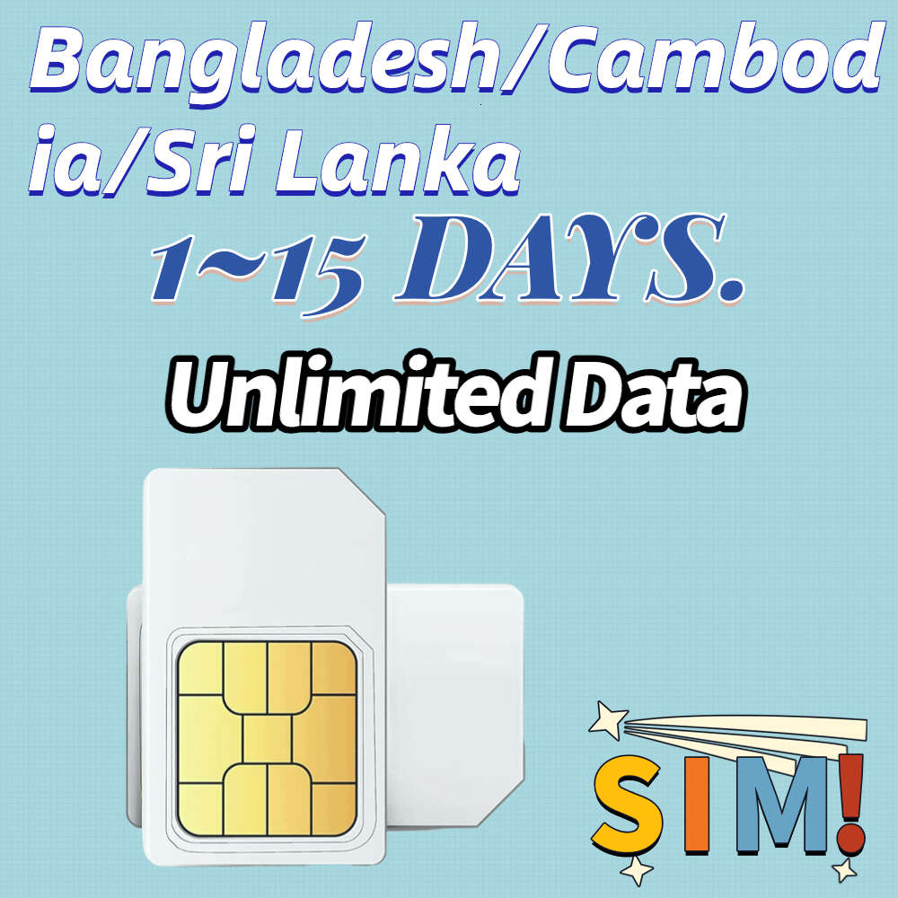 3-in-1 Mobile Phone SIM Card 1 3 5 7 10 15 Days Unlimited Data 4G High Speed for Travel