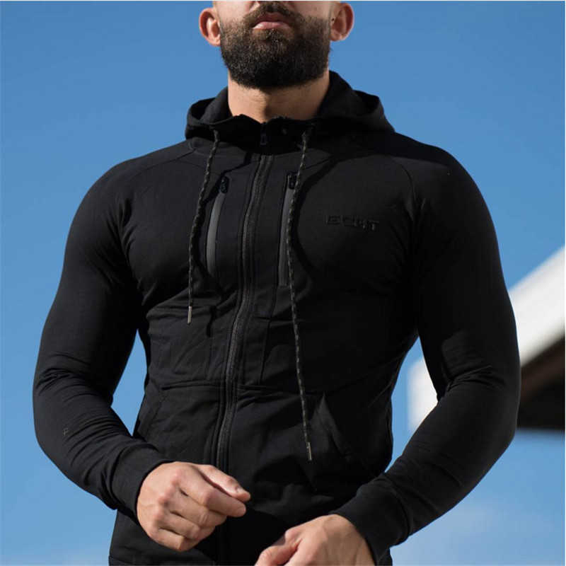 Herrjackor män varumärke hoodies gymnasium sport kör fitness träning kroppsbyggande tröja utomhus sportkläder huvtröjor huvtröjor