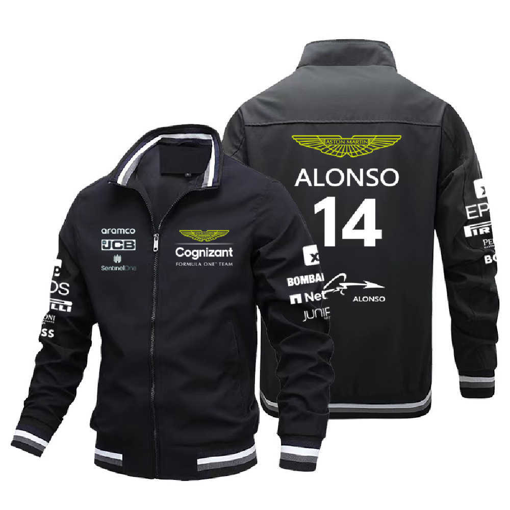 Erkek Ceketleri Aston martin f1 ceket 2023 14 fernando alonso jack van f1 formül 1 yarış kıyafeti motosiklet sürme üniforma ceket