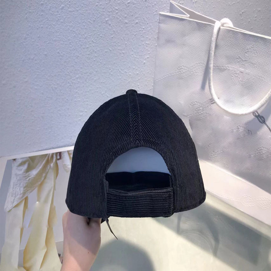 Moda fazer casquette veludo designer bola boné casal outono e inverno férias esportes quente triângulo cem carta impressão tamanho ajustável