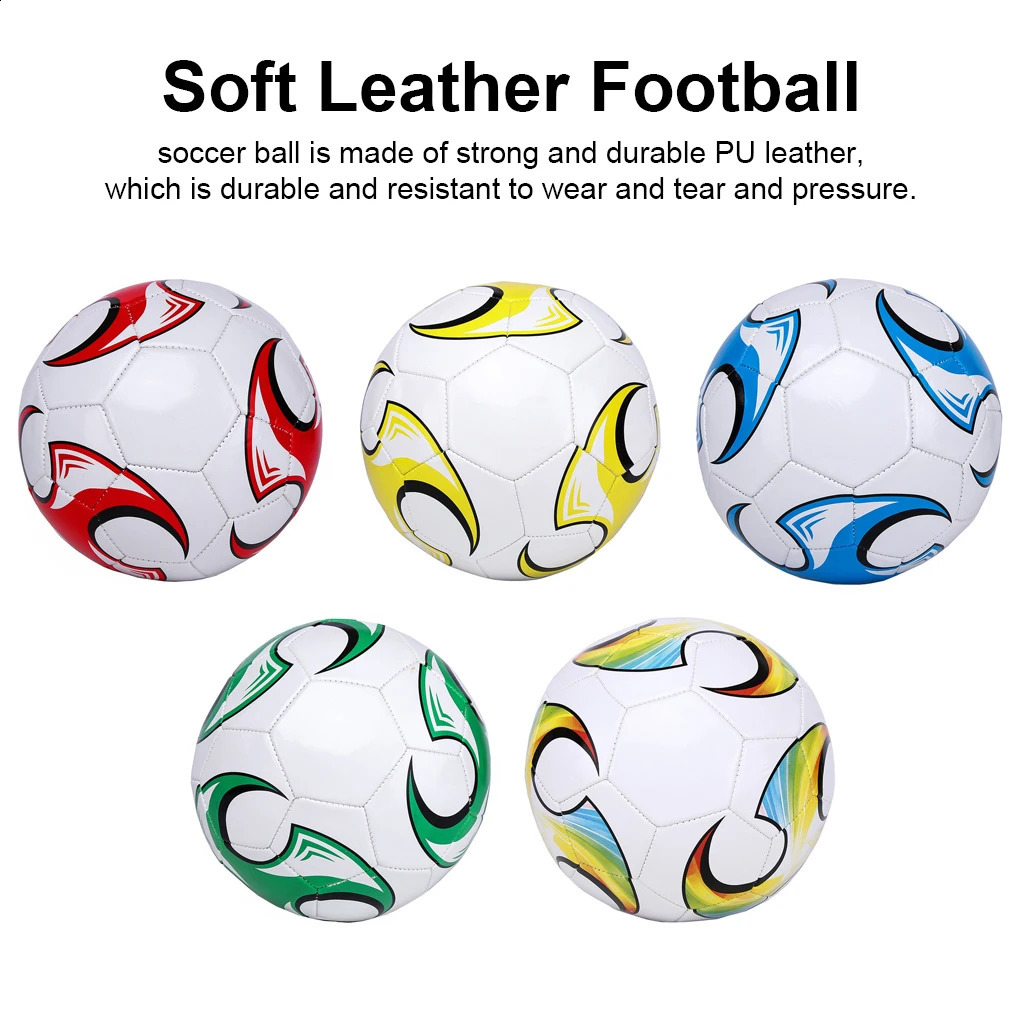 Other Sporting Goods PU Leather Machine-stitched Football Ball Adults Match Soccer Balls Waterproof Size 5 Practicing Sports Accessories 231116